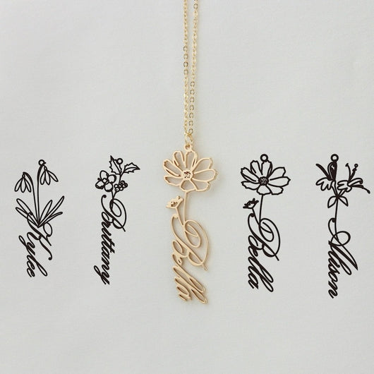 Collar Personalizado Constelación Diciembre con Nombre de Flor - Image 23