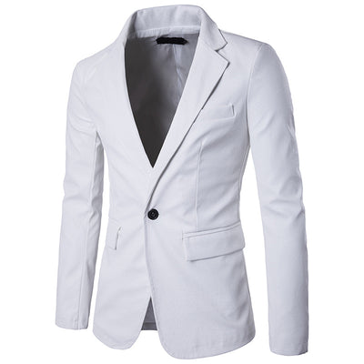 Blazer Ejecutivo de Cuero PU con Botón Simple