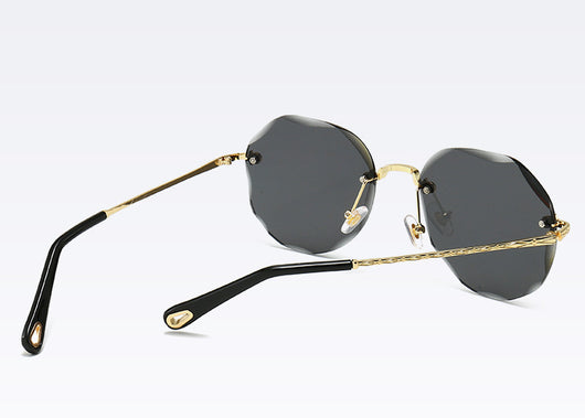 Gafas de Sol Poligonales para Mujer sin Montura con Detalles Metálicos - Image 20