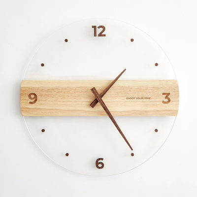 Reloj de Pared Moderno Madera Maciza y Acrílico para Sala - Image 10