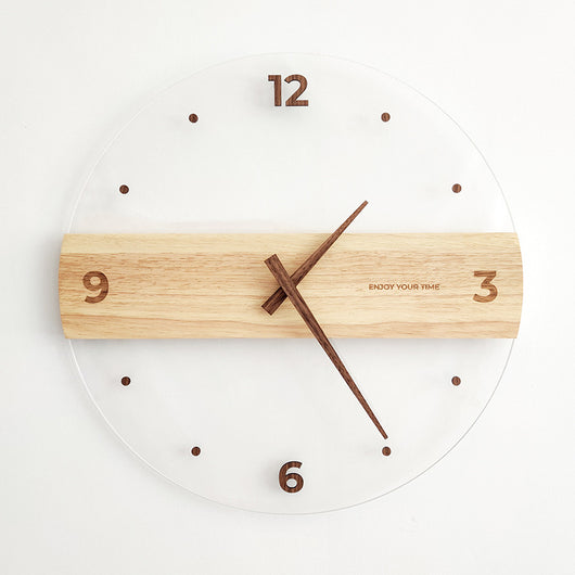 Reloj de Pared Moderno Madera Maciza y Acrílico para Sala - Image 10