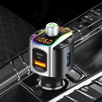 Receptor Bluetooth para Auto con Doble Pantalla MP3