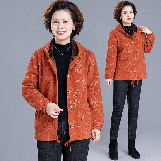 Abrigo Acolchado con Capucha para Mujer Madura - Chaqueta Térmica Forrada en Fleece - Image 24