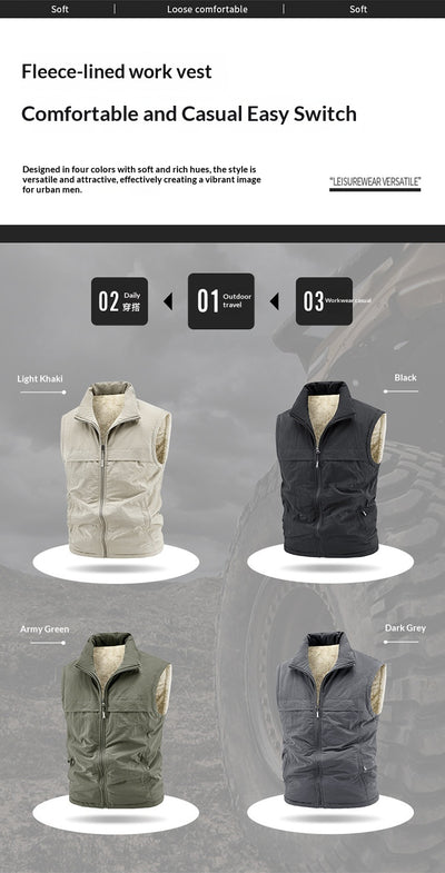 Chaleco Reversible Térmico para Hombre - Forro Polar Grueso y Cálido - Image 12