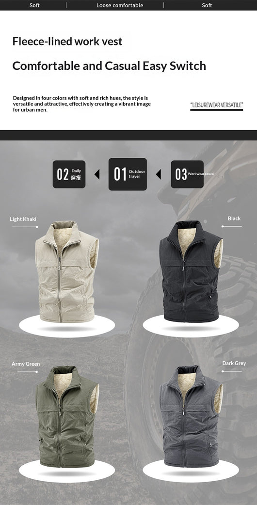 Chaleco Reversible Térmico para Hombre - Forro Polar Grueso y Cálido - Image 12