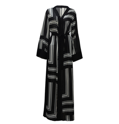 Cardigan Robe Holgado con Encaje Estilo Musulmán para Mujer - Image 14
