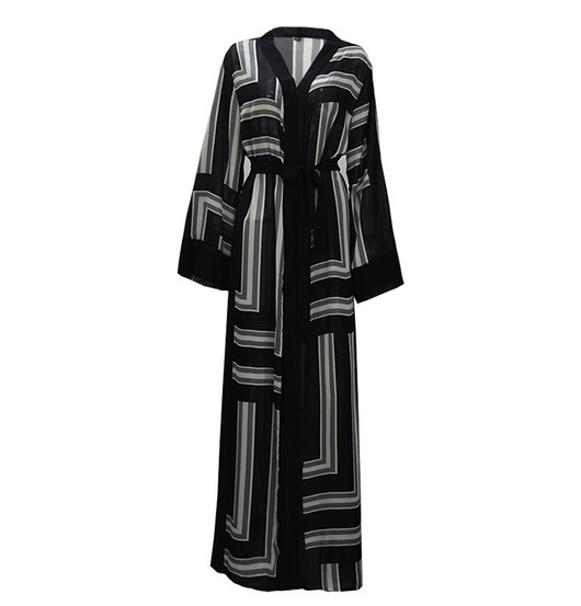 Cardigan Robe Holgado con Encaje Estilo Musulmán para Mujer - Image 14