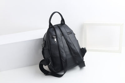 Mochila de Cuero Compacta Multiusos con Compartimento Perfumado - Image 4
