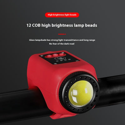 Luz Frontal con Claxon de Alta Potencia para Bicicleta - Recargable USB y Resistente al Agua - Image 2