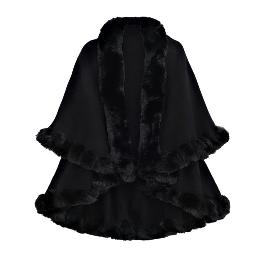 Capa y Chal de Doble Capa con Cuello de Conejo para Otoño e Invierno - Image 2