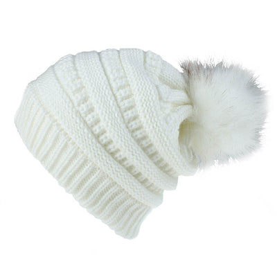 Gorro de Lana Estilo Europeo y Americano con Pompón para Mujer - Image 11