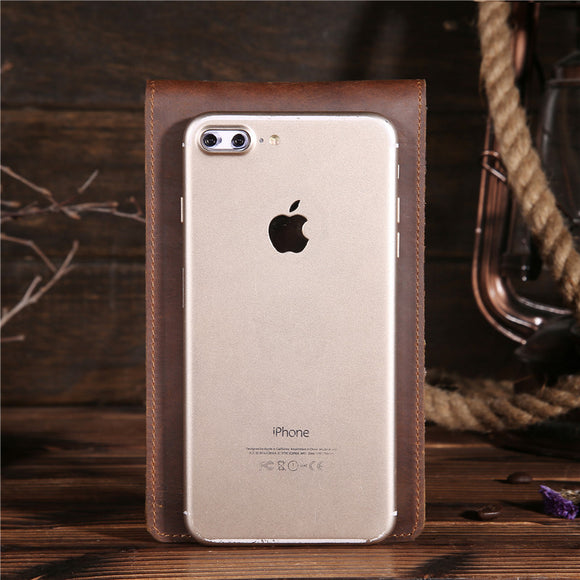 Cartera Hombre Cuero Genuino con Compartimento para Celular y Tarjetas