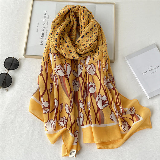 Chal Ligero de Algodón y Lino para Mujer - Abrigo Versátil Otoño e Invierno - Image 16