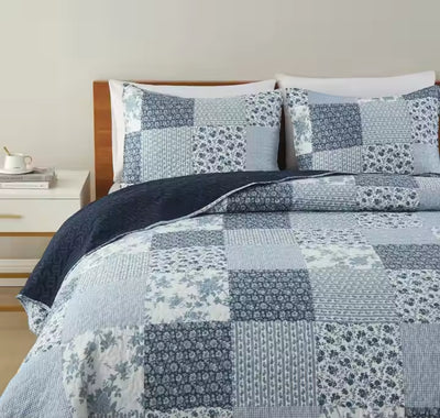 Juego de Cama de Algodón Puro Lavable Tres Piezas con Acabado Suave - Image 6