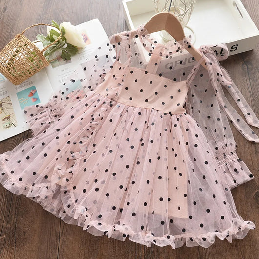 Vestido de Malla Manga Larga para Niñas - Colección Otoño - Image 4