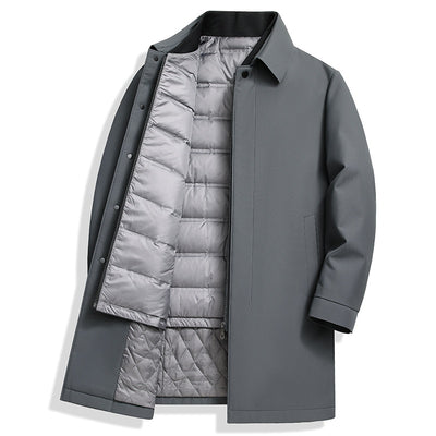 Chaqueta de Plumas de Pato Blanca para Hombre - Estilo Casual Ejecutivo - Image 8