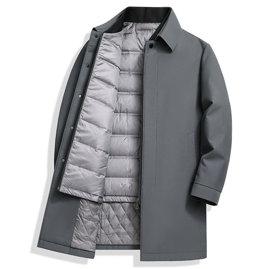 Chaqueta de Plumas de Pato Blanca para Hombre - Estilo Casual Ejecutivo - Image 8
