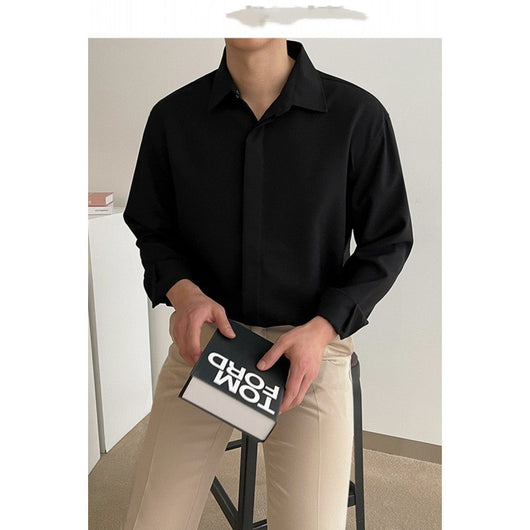 Camisa Versátil Hombre Blanco y Negro - Colección Otoño - Image 2