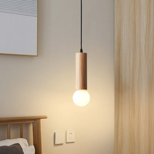 Lámpara Colgante de Madera para Restaurante - Diseño Moderno Minimalista - Image 3