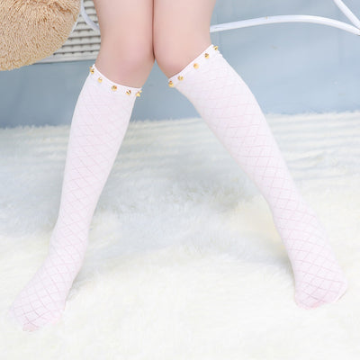 Calcetines de Algodón Peinado con Malla para Niñas - Image 13