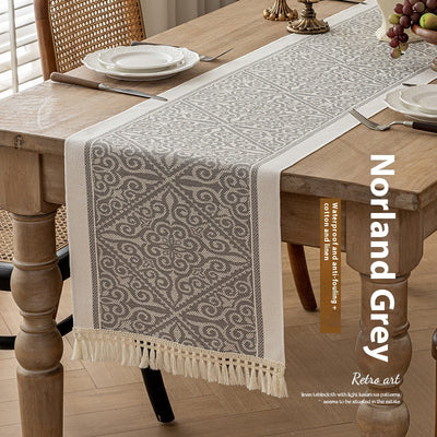 Mantel Largo de Algodón y Lino para Comedor - Image 14