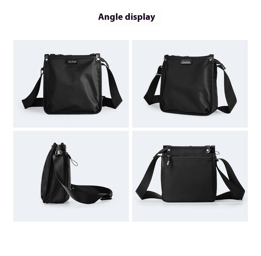 Bolsa Crossbody Oxford Asimétrica para Hombre - Estilo Casual y Funcional - Image 14