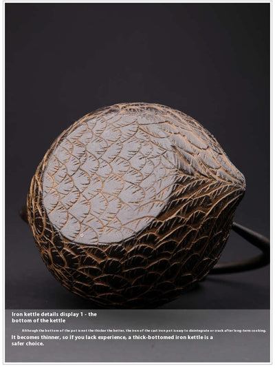 Tetera Artesanal Japonesa de Hierro Fundido con Patrón de Codorniz - Image 9