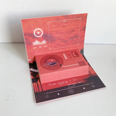 Tarjeta de Felicitación Estereoscópica con Fonógrafo - Regalo Creativo - Image 9