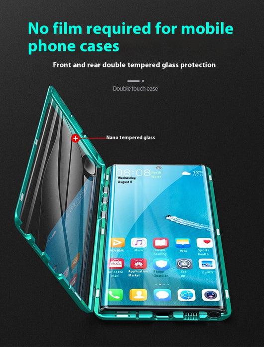 Funda Protectora Doble Cristal para Samsung S22 Ultra, S22+ y S21 con Marco Metálico - Image 9