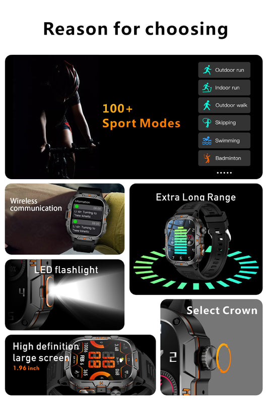 Reloj Inteligente Deportivo con Pantalla Grande y Monitor de Frecuencia Cardíaca - Image 14
