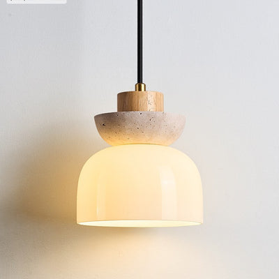 Lámpara de Mesita Estilo Japonés Minimalista en Madera Natural