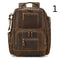Mochila Retro de Cuero para Hombre - Bolsa Escolar de Gran Capacidad