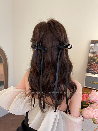Pinza para Cabello Tipo Garra con Moño de Cinta de 36cm - Poliéster Algodón - Image 12