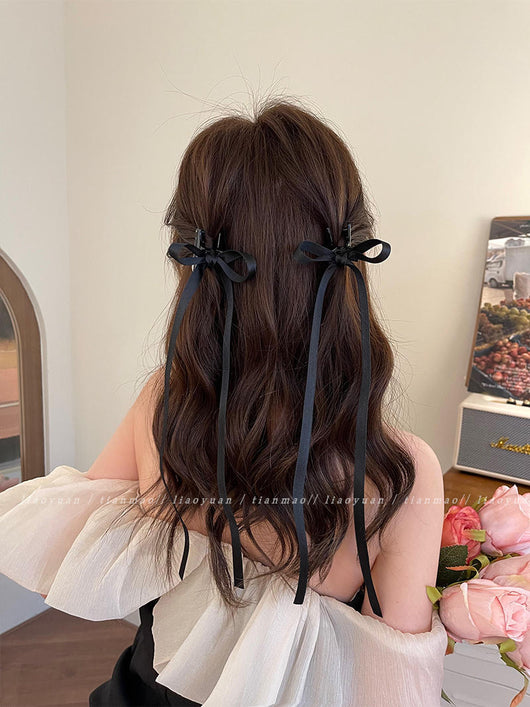 Pinza para Cabello Tipo Garra con Moño de Cinta de 36cm - Poliéster Algodón - Image 12