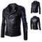 Chaqueta de Cuero Ajustada Estilo Motociclista Clásico Británico