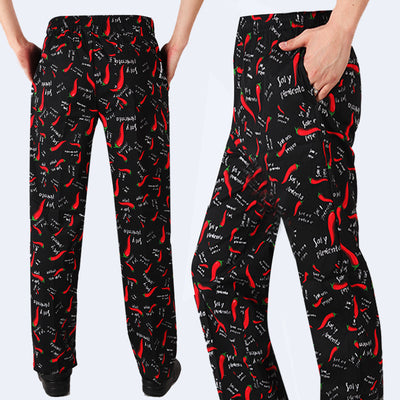 Pantalones Chef a Rayas con Cintura Elástica para Cocina y Comedor - Image 19