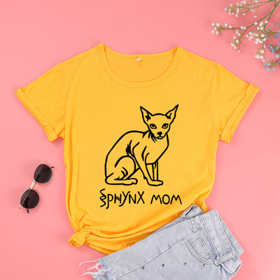 Playera Estampada Gatos sin Pelo con Letras Street Style - Image 2