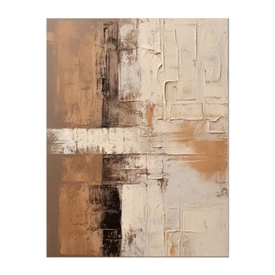 Cuadro Abstracto Texturizado Marrón Pintura Hecha a Mano Arte Minimalista Wabi-sabi - Image 13