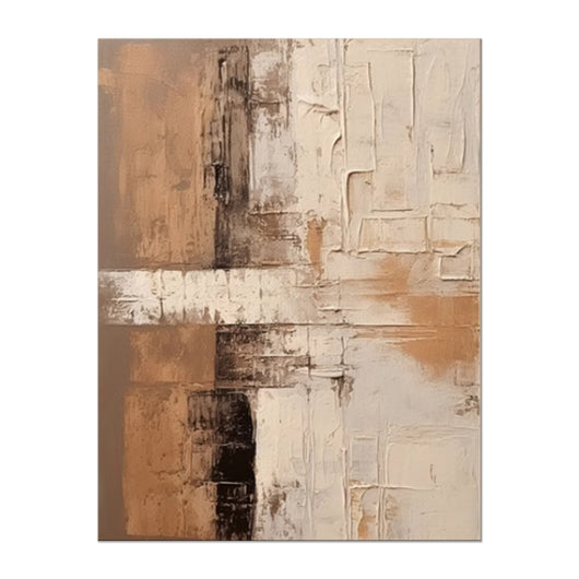 Cuadro Abstracto Texturizado Marrón Pintura Hecha a Mano Arte Minimalista Wabi-sabi - Image 13