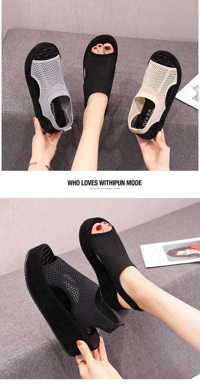 Zapatos Plataforma Tejidos para Mujer con Cuña Suave y Suela Flexible - Image 16