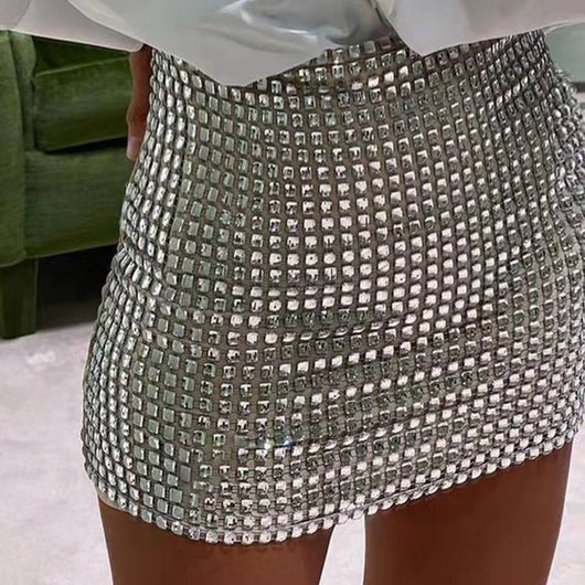 Falda Ajustada con Lentejuelas y Malla para Mujer - Diseño Moderno y Sensual - Image 9