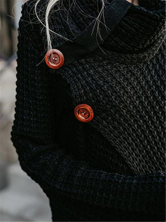 Suéter de Cuello Alto con Botones para Mujer - Manga Larga - Image 9