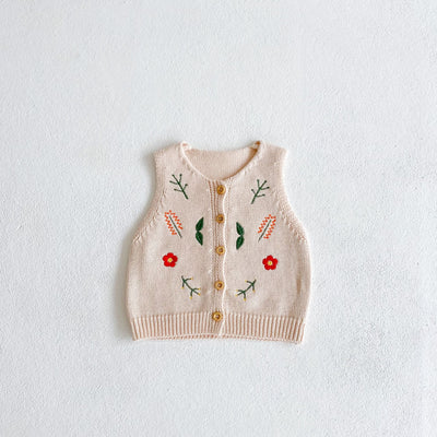 Chaleco Cardigan de Algodón Bordado para Bebé - Image 13