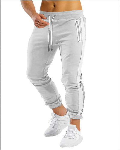 Pantalones Deportivos para Correr con Contraste Lateral y Cierre Velcro - Image 3