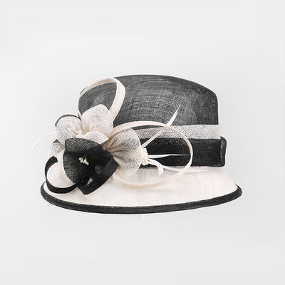 Sombrero de Ala Ancha Elegante con Flores y Fibra Natural para Mujer - Image 6