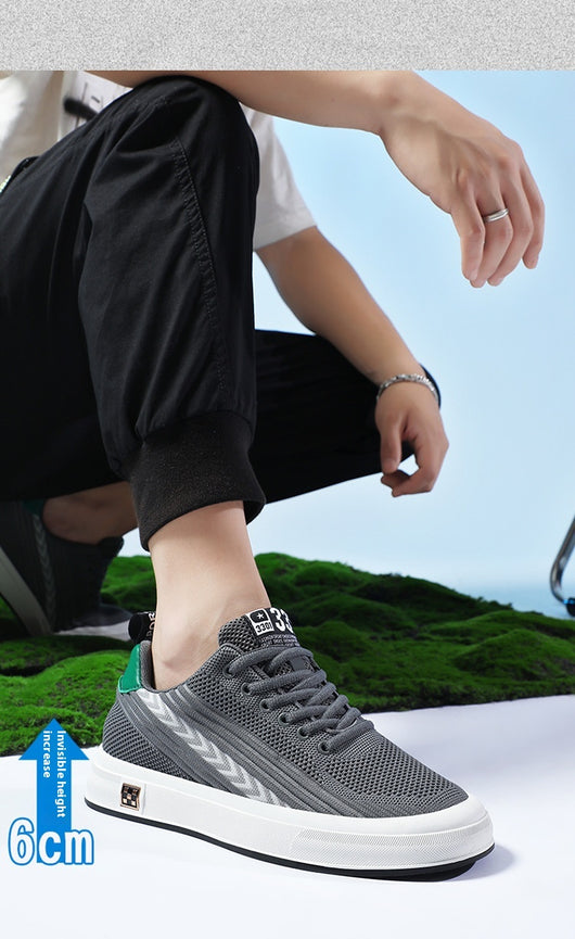 Zapatillas Deportivas Tejidas con Alzas Invisibles para Hombre - Image 15