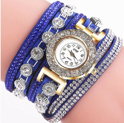 Reloj de Cuarzo para Mujer con Pulsera de Cuero y Diamantes de Imitación - Image 16