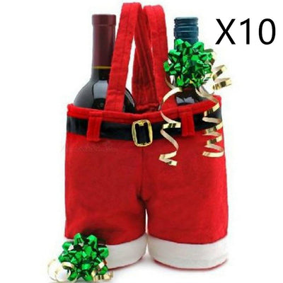 Bolsa de Regalo Navideña Estilo Pantalón Santa en Tela de Lana - Image 13
