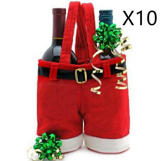 Bolsa de Regalo Navideña Estilo Pantalón Santa en Tela de Lana - Image 13