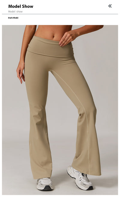 Pantalones Yoga Cintura Alta Plegables para Mujer - Image 17